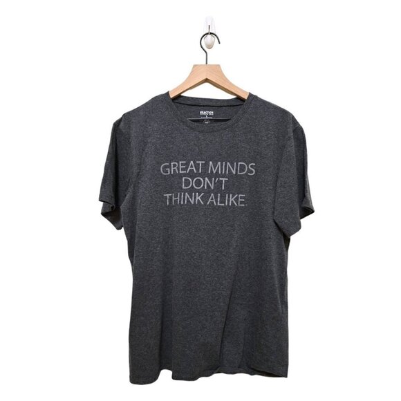 Kenneth Cole Reaction Gray Graphic Tee Sz L - Picture 1 of 5